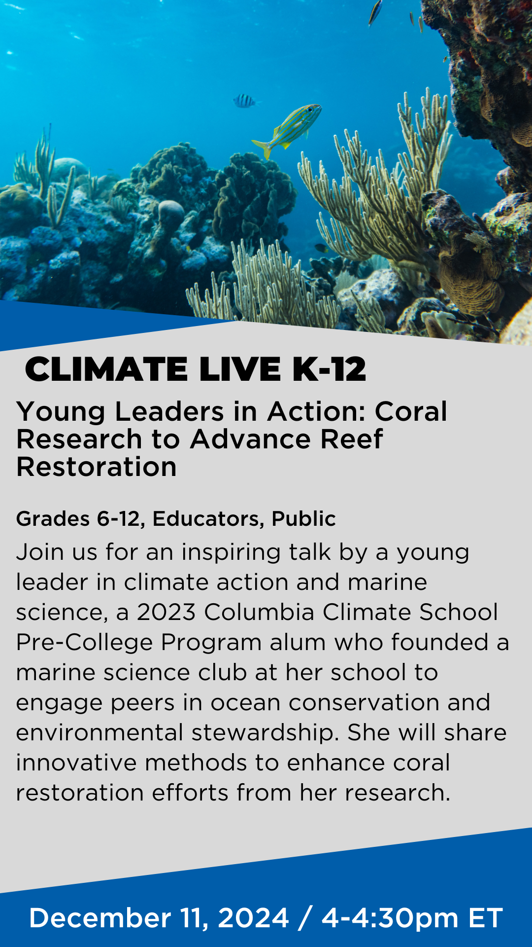 Young Leaders in Action: Coral Research to Advance Reef Restoration 