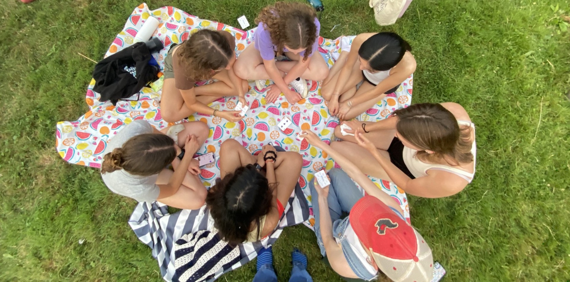 Students sitting in a learning circle