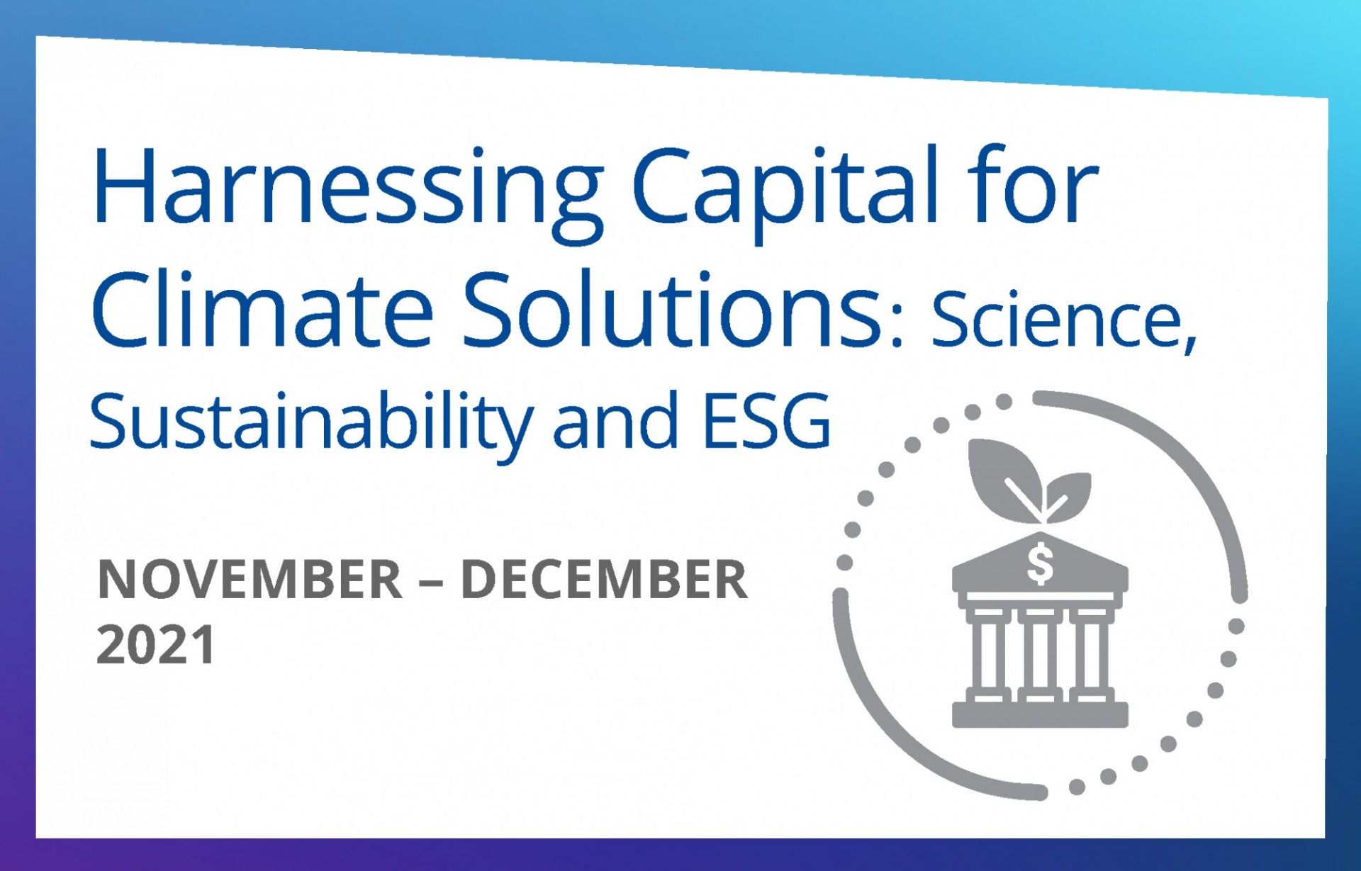 Harnessing Capital for Climate Solutions