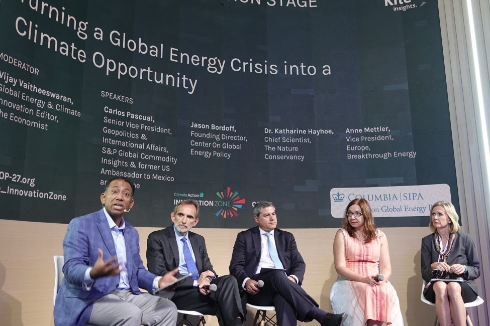 Turning a Global Energy Crisis into a Climate Opportunity panelists at COP27