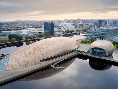 Glasgow cityscape from above