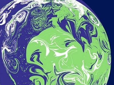 blue and green globe image