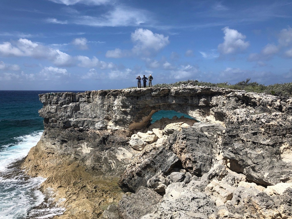 Fieldwork on Long Island, Bahamas with Billy D'Andrea, Blake Dyer, Roger Creel June 2019. Credit: Jacky Austermann