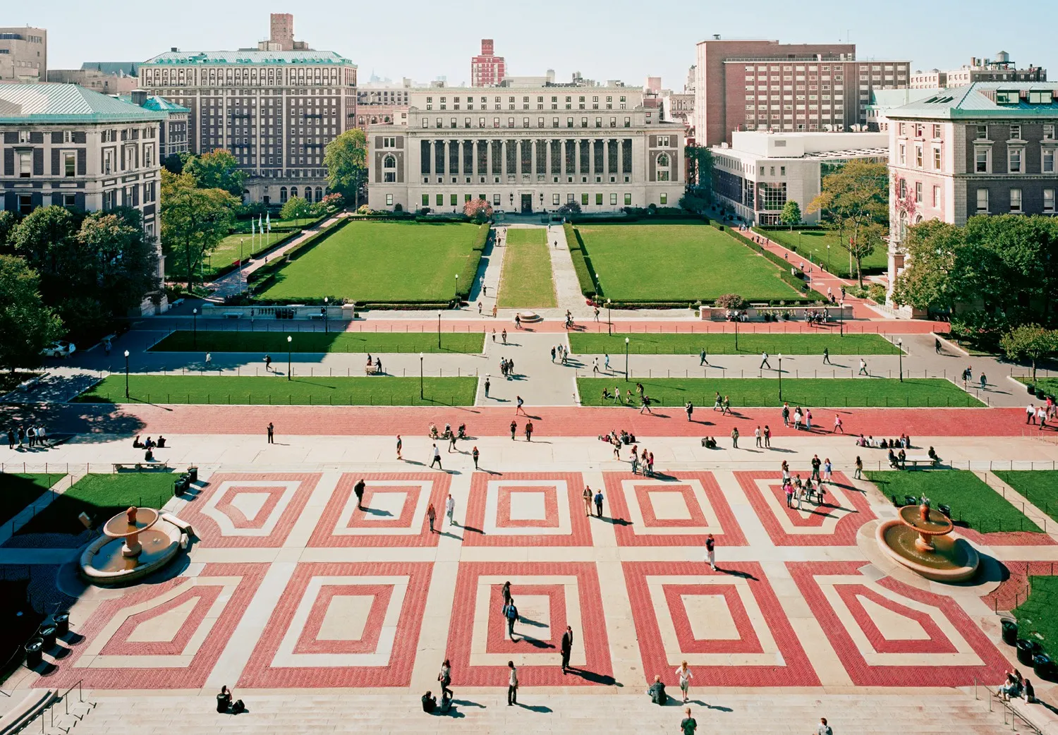 Overhead view of Columbia campus