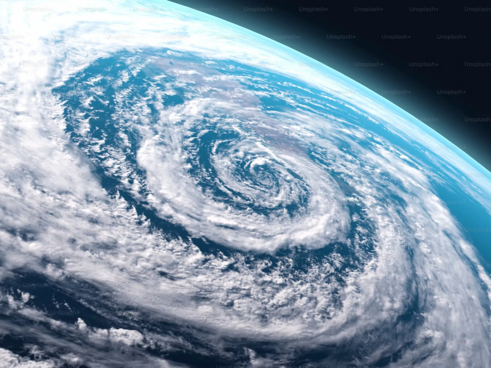 Satellite image of a hurricane