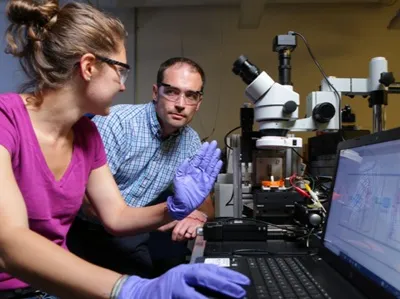Columbia Engineering professor Daniel Esposito (right) founded a clean energy startup based on a discovery made in his lab. Credit: John Abbott