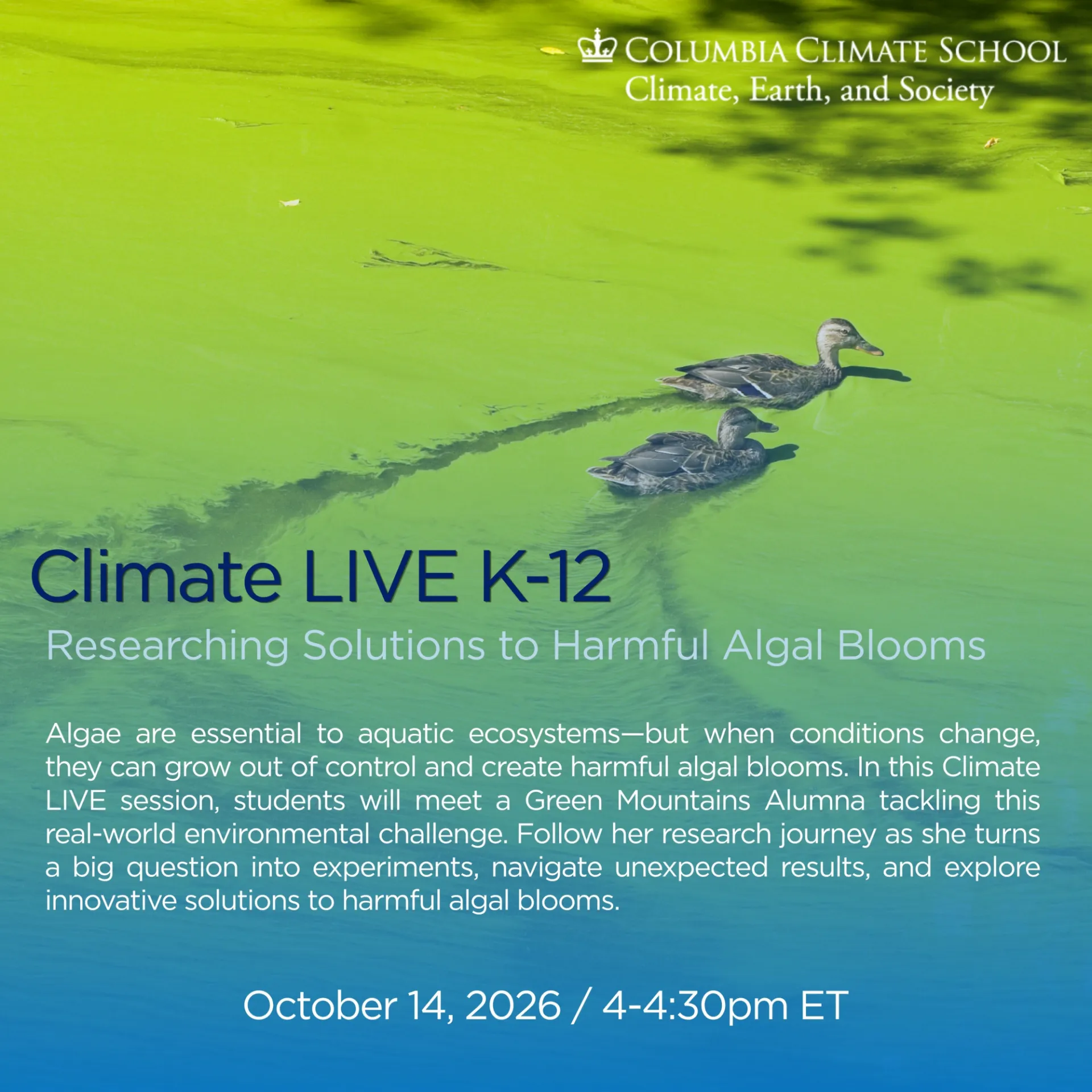 October 14th Climate LIVE K12 Session RSVP