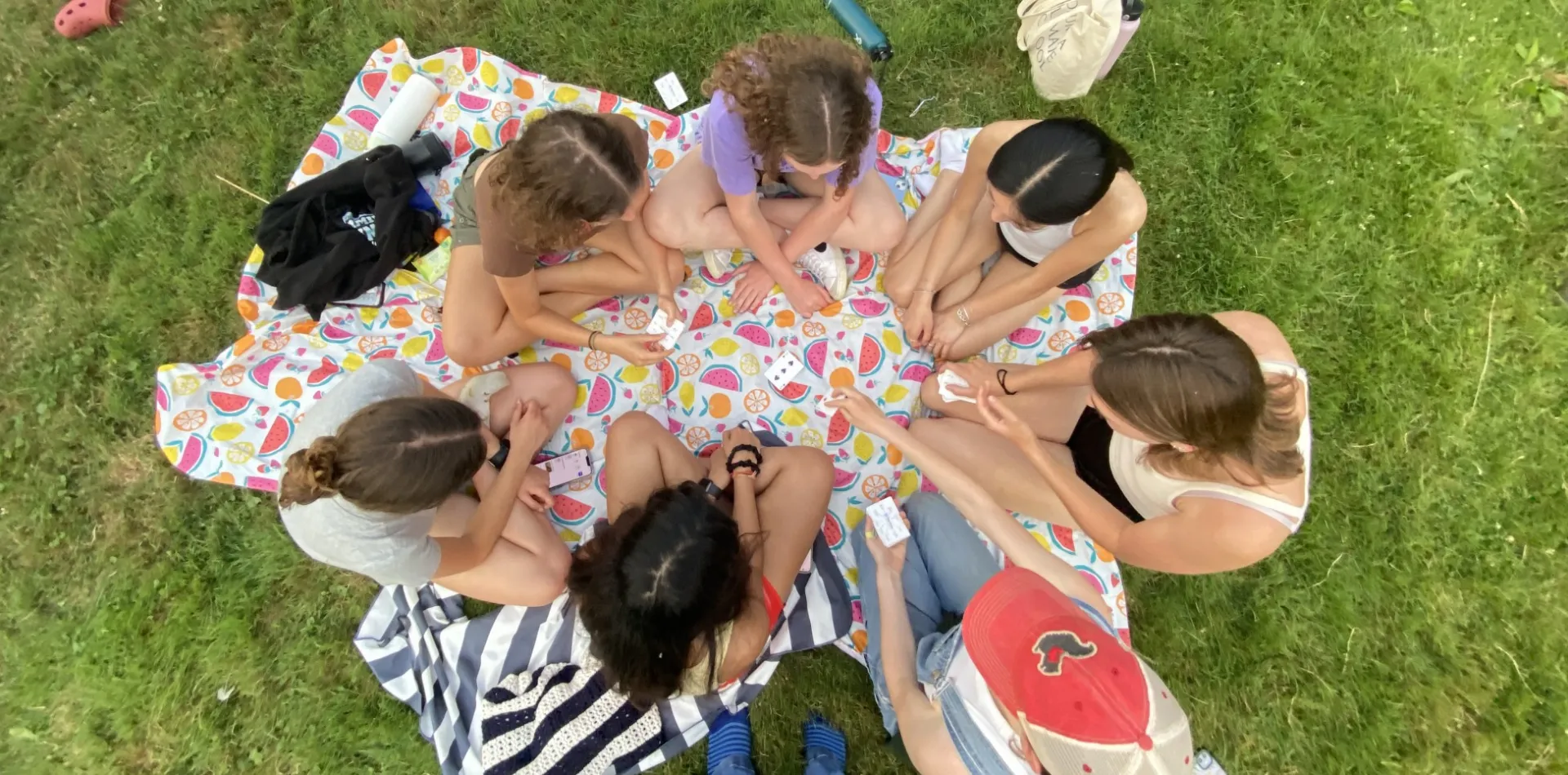 Students sitting in a learning circle 