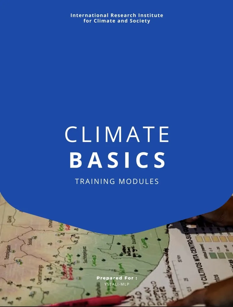 Flyer reading "climate basics"
